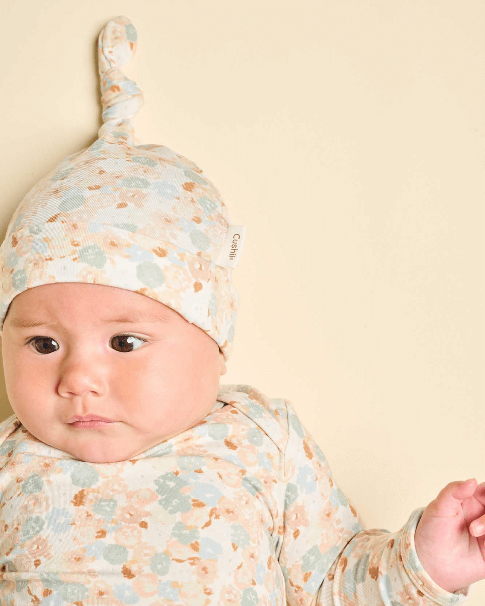 Cushii  Cushii Softluxe Baby Knotted Gown - Floral