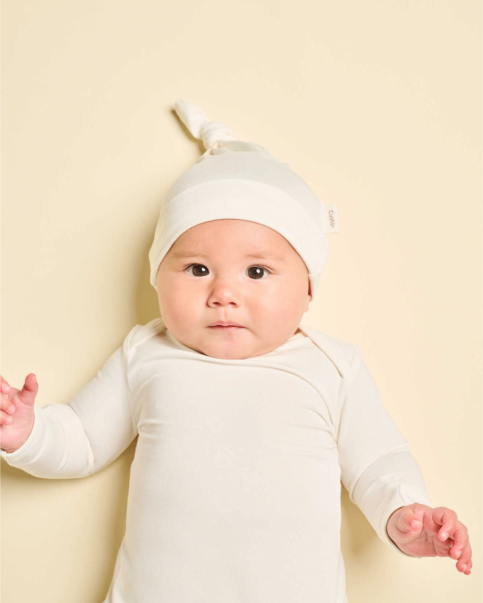 Cushii Cushii Softluxe Baby Knotted Gown - Milk