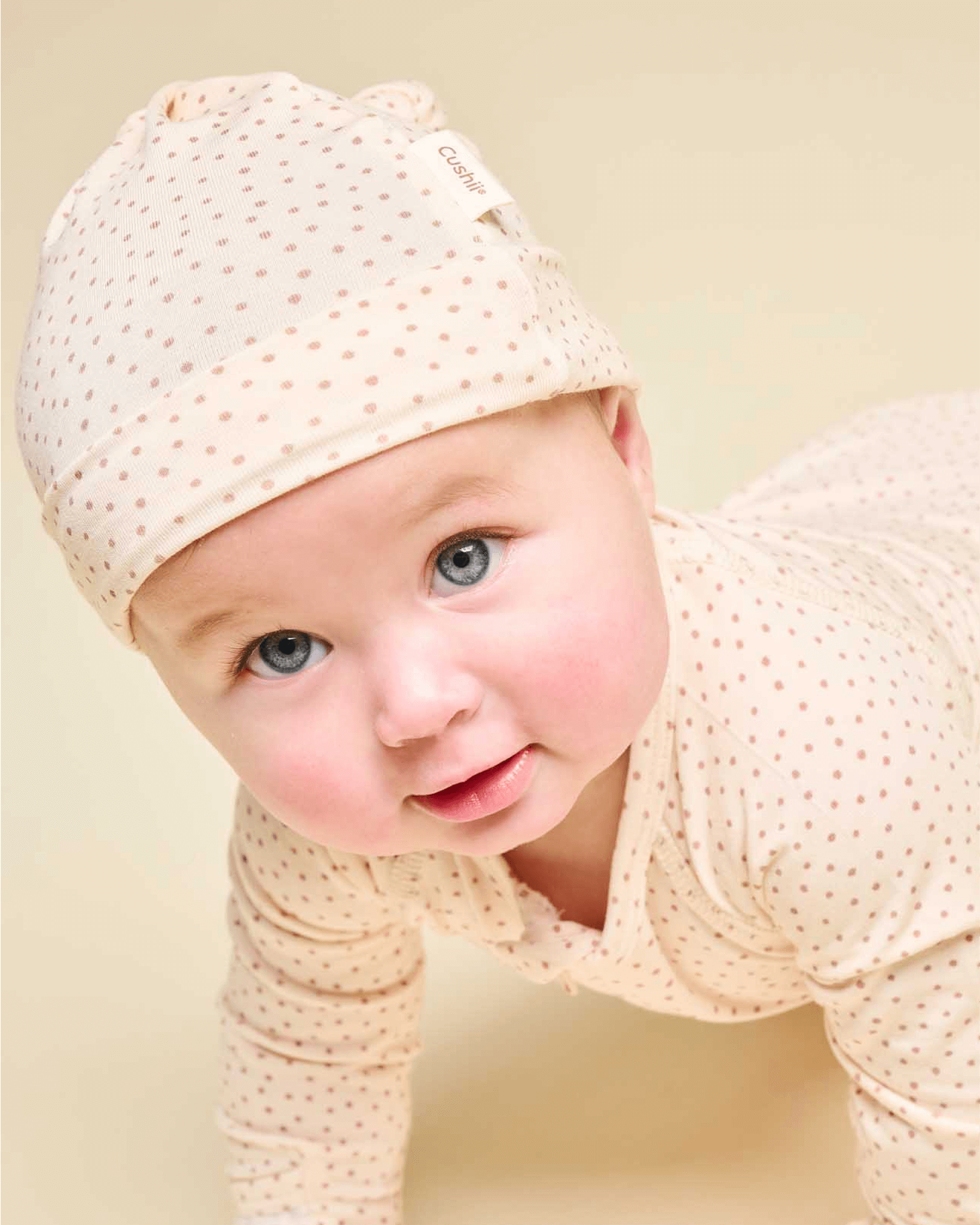 Cushii Cushii Softluxe Beanie - Oat Dots