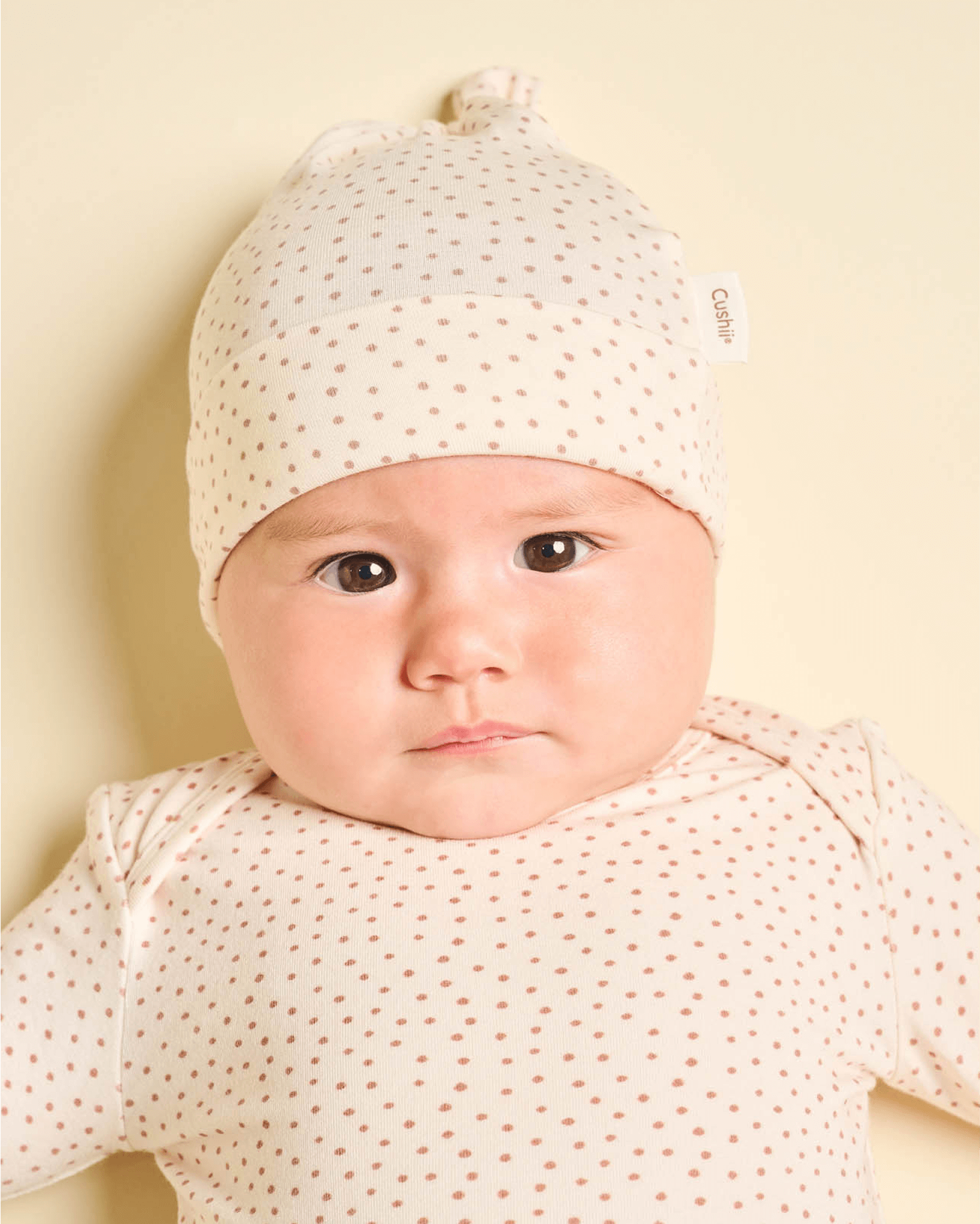 Cushii Cushii Softluxe Beanie - Oat Dots