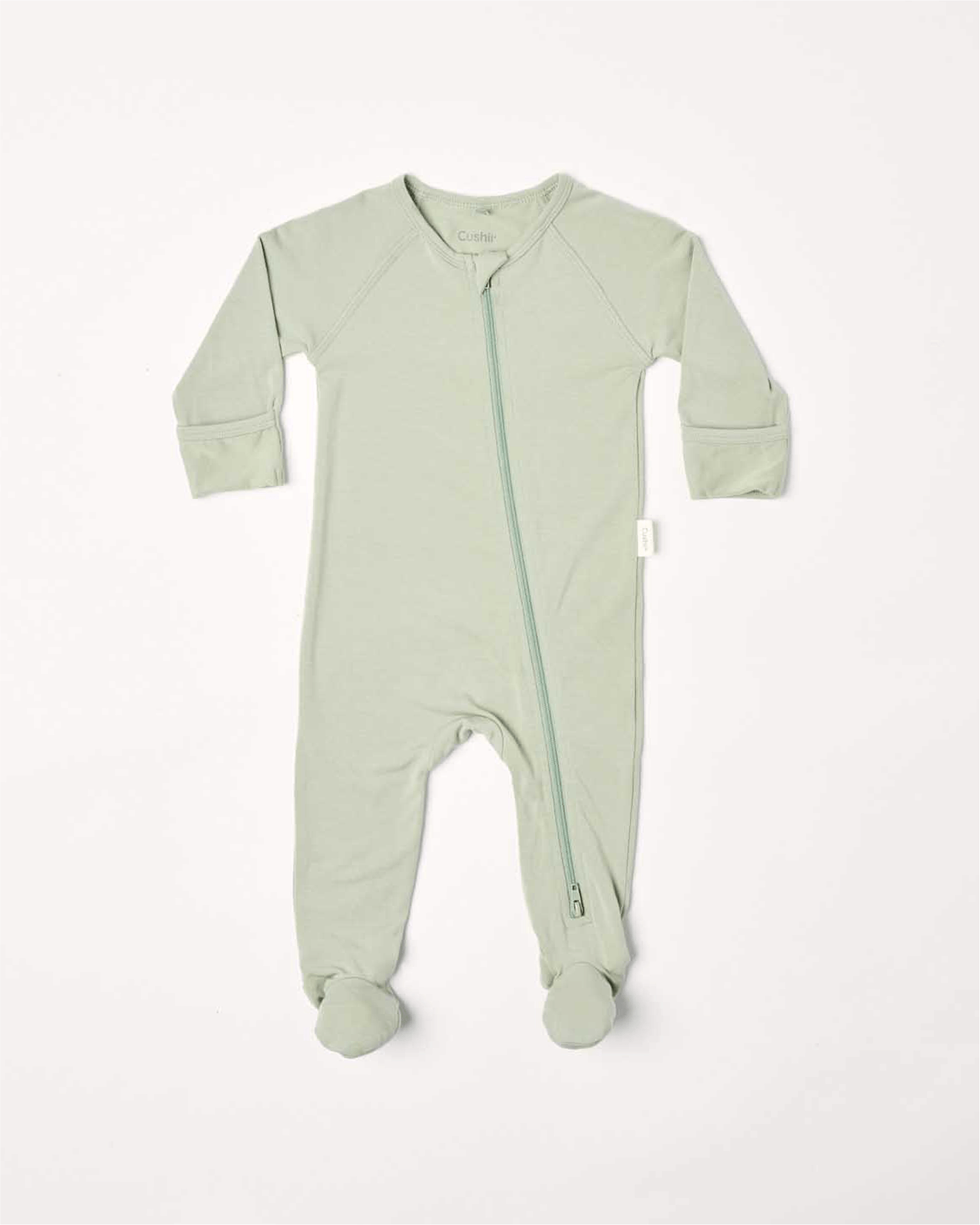 Cushii  Cushii Softluxe Zip Footie - Sage