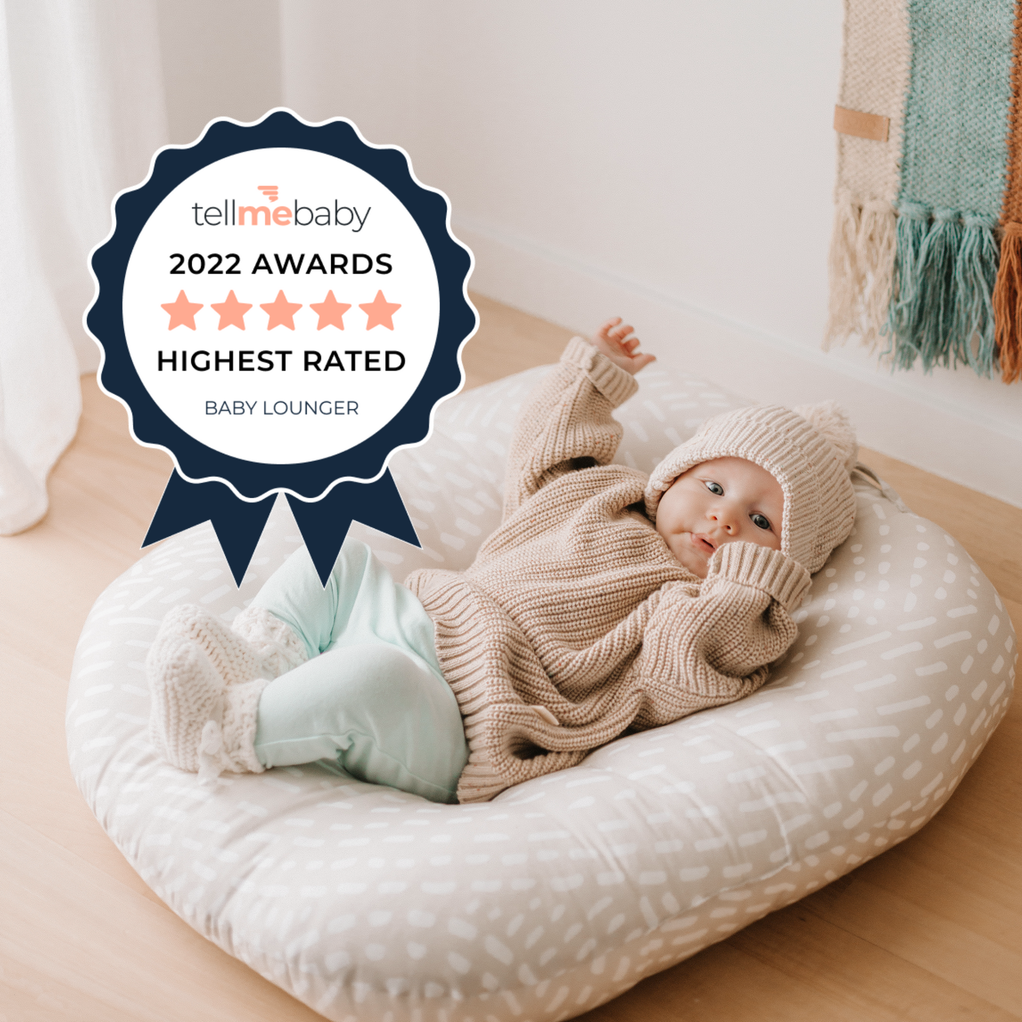 Tell Me Baby 2022 Award for BEST BABY LOUNGER!