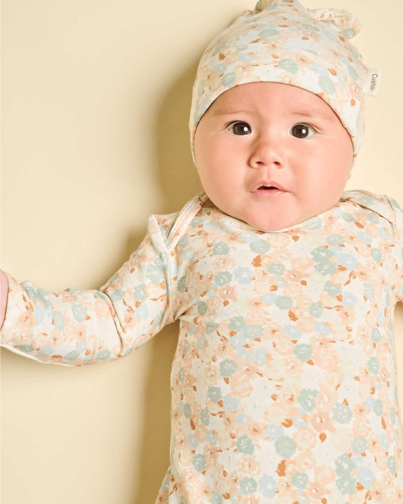 Cushii  Cushii Softluxe Baby Knotted Gown - Floral