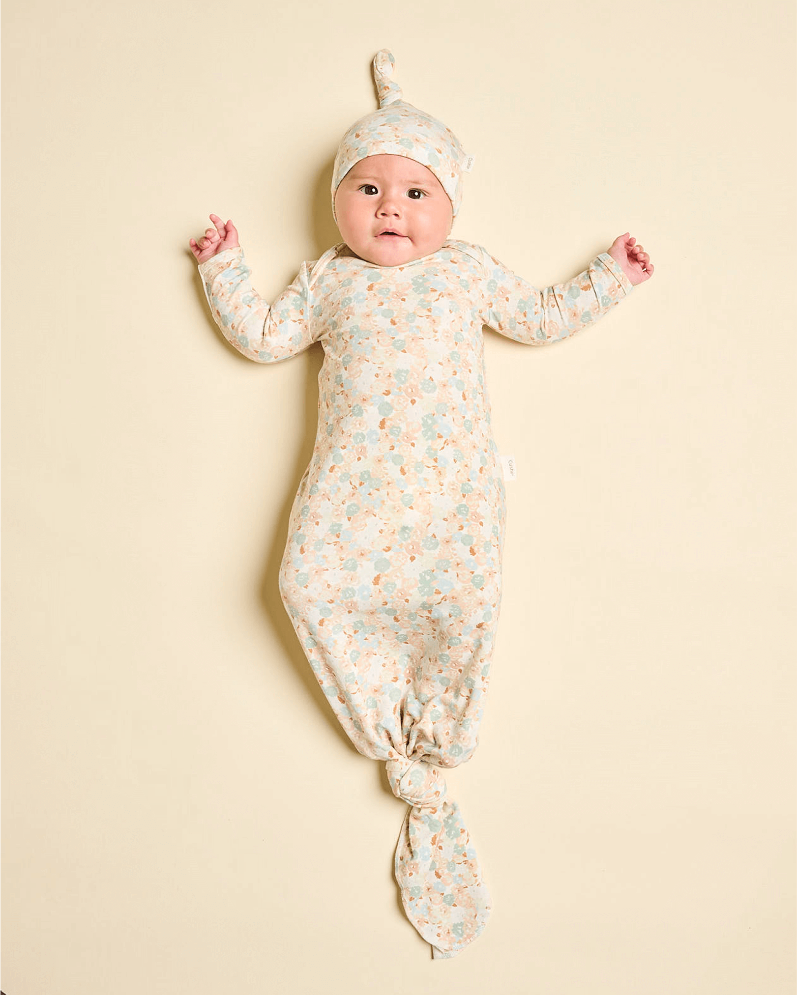 Cushii  Cushii Softluxe Baby Knotted Gown - Floral