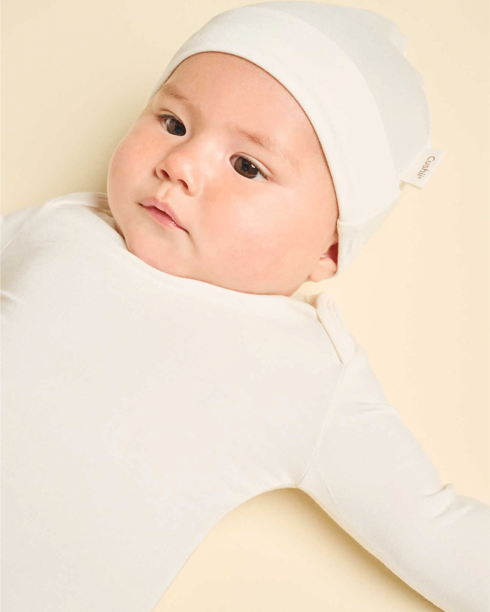 Cushii Cushii Softluxe Baby Knotted Gown - Milk