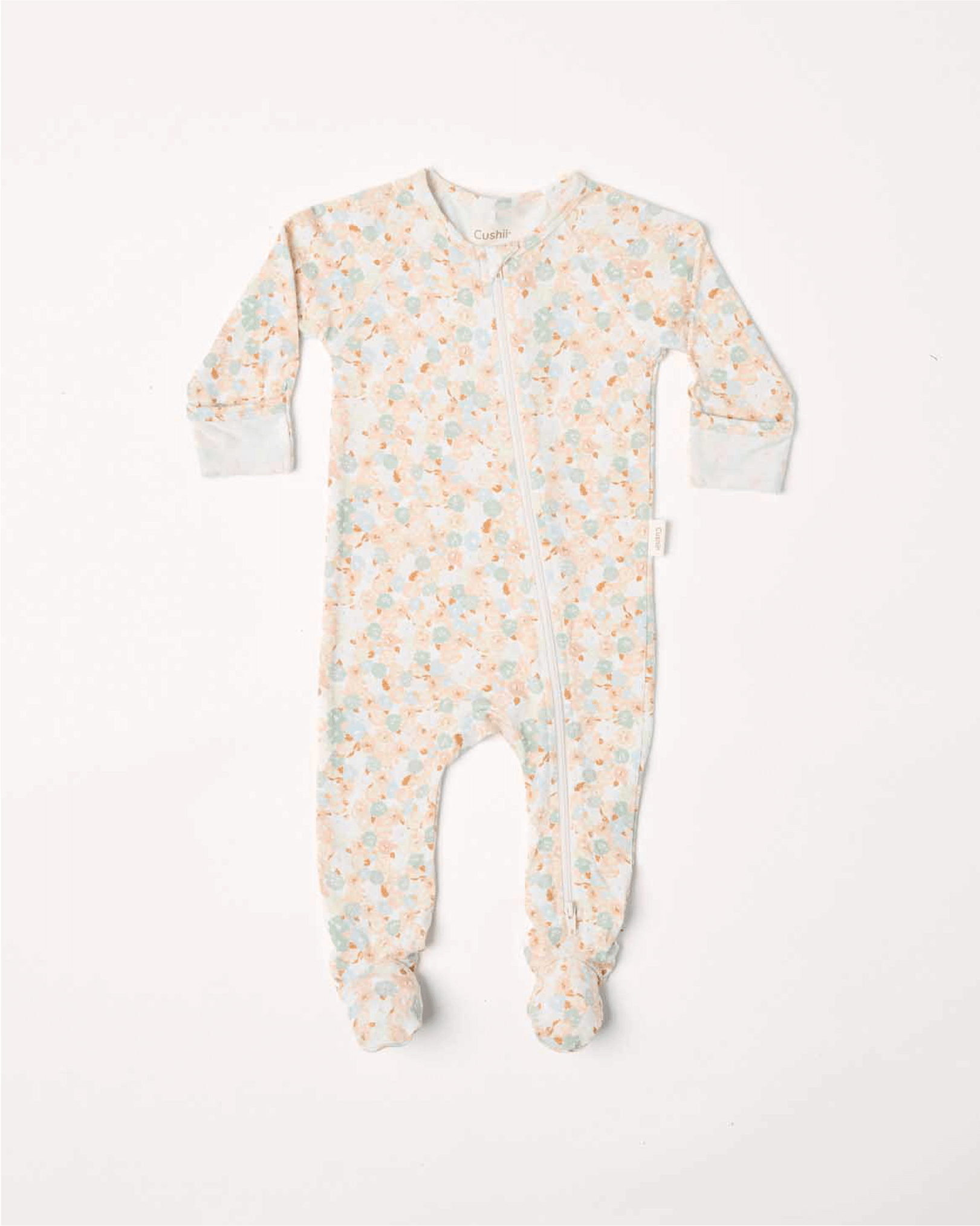 Cushii Cushii Softluxe Zip Footie - Floral