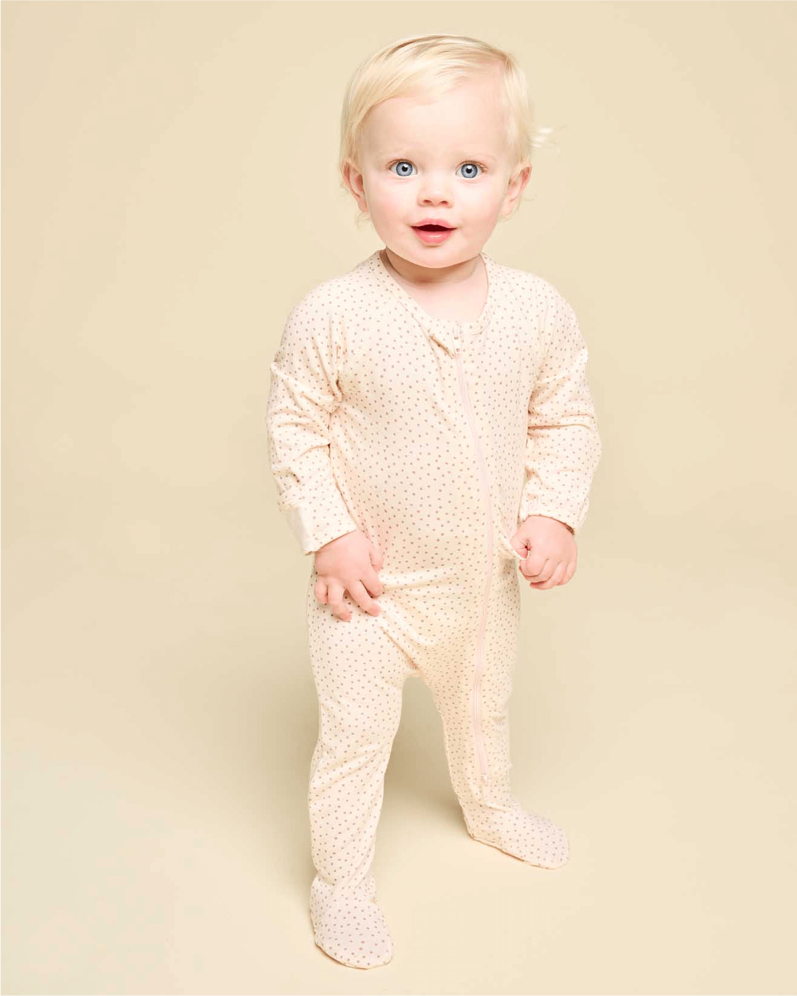 Cushii Cushii Softluxe Zip Footie - Oat Dots