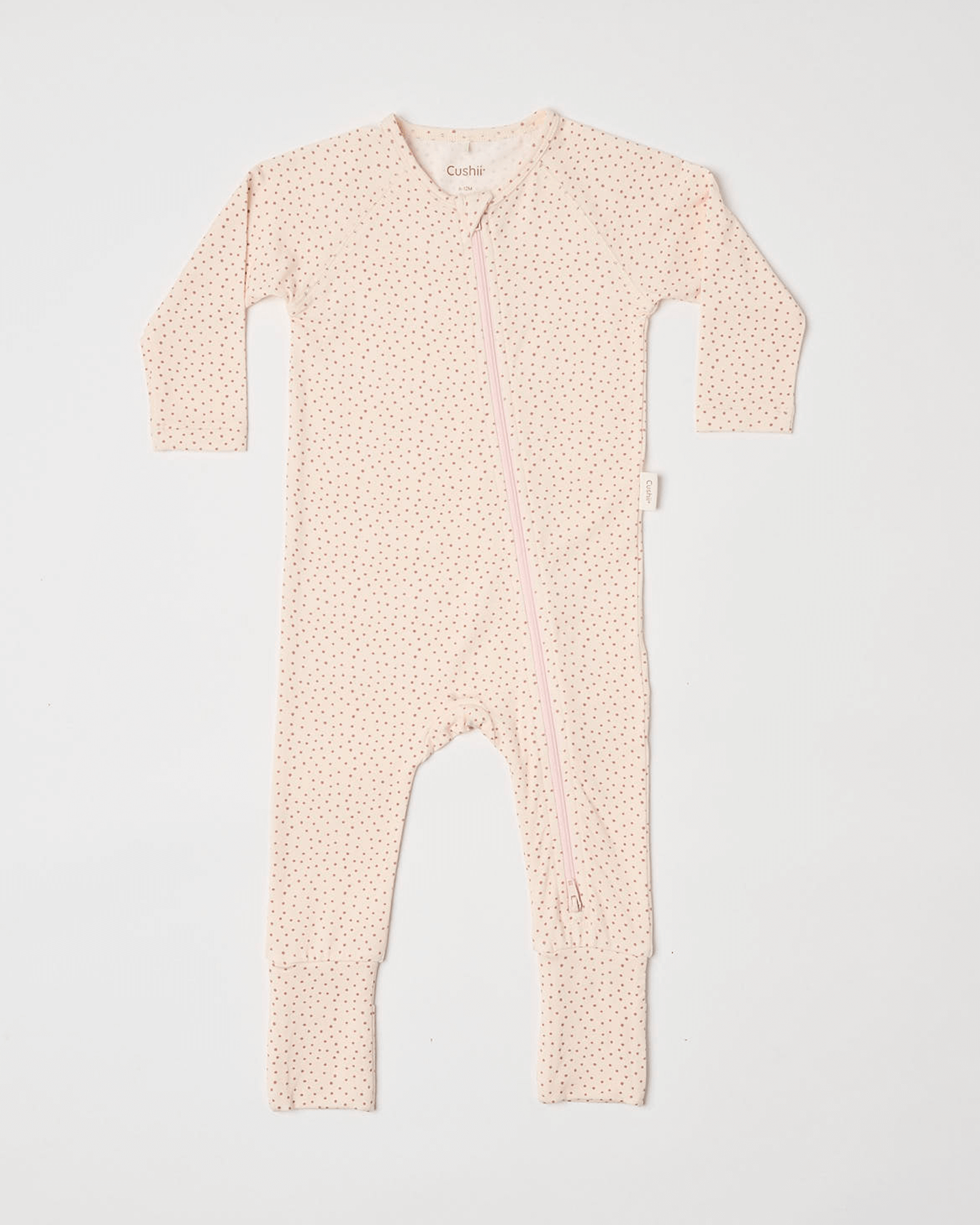 Cushii Cushii Softluxe Zip Onesie - Oat Dots