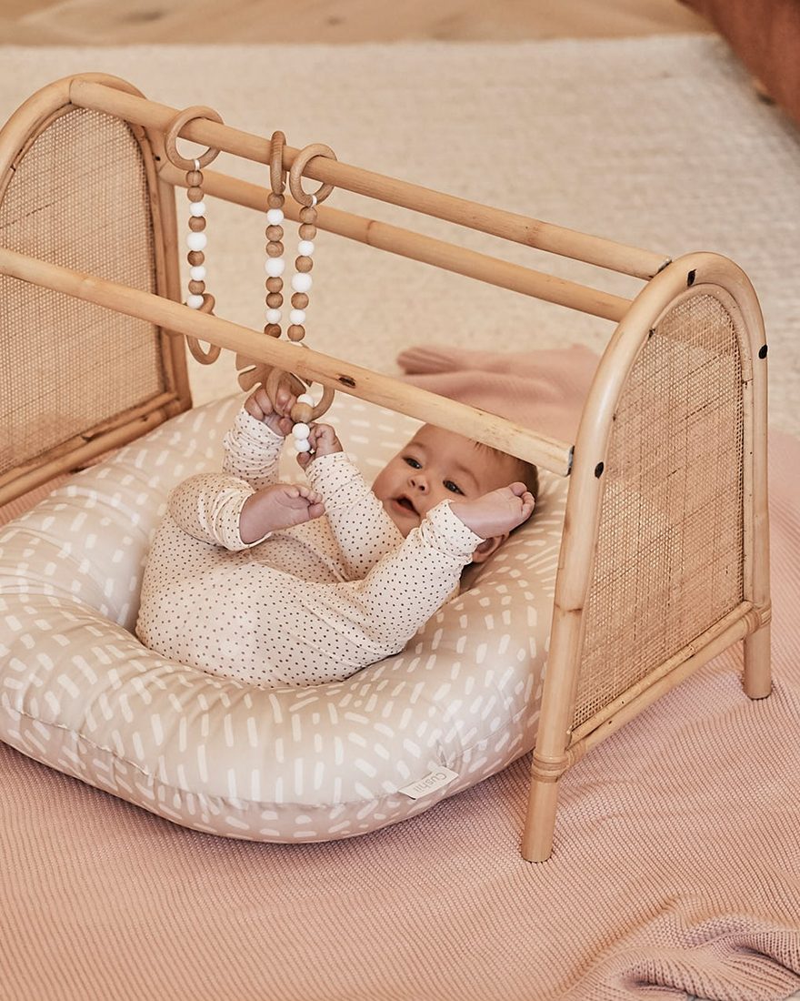 Rattan Play Gym with Toys